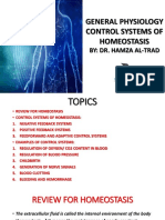 General Physiology Control Systems of Homeostasis: By: Dr. Hamza Al-Trad