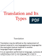 Translation and Its Types Translation and Its Types