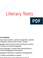 Literary Texts Literary Texts in Translation