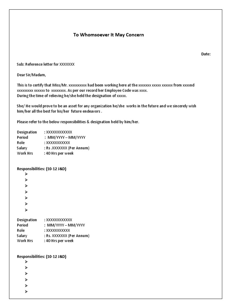 Reference Letter For PR | PDF