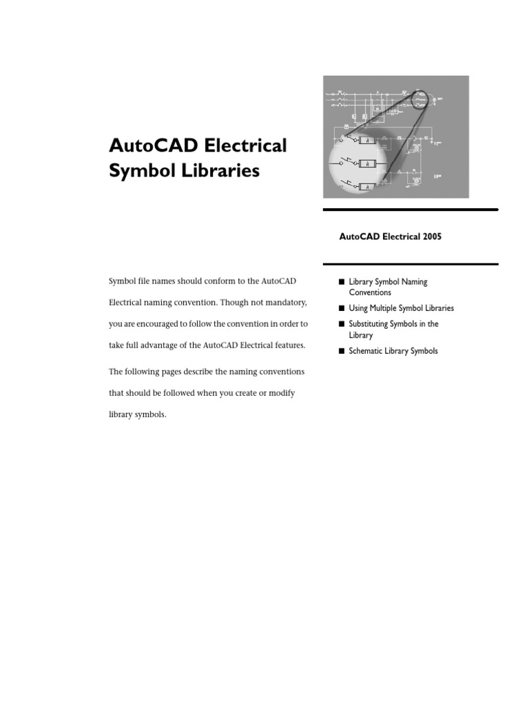Autocad Electrical Symbol Libraries PDF Switch Auto Cad
