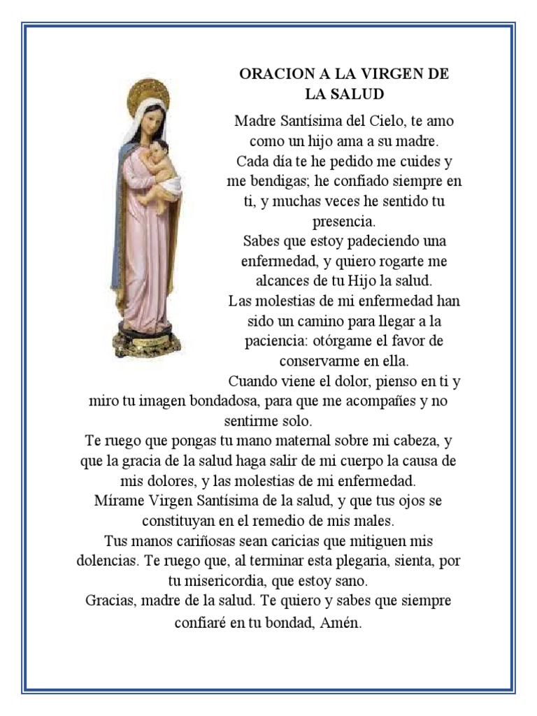 Oracion A La Virgen de La Salud | PDF