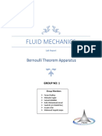 Fluid Mechanics: Bernoulli Theorem Apparatus