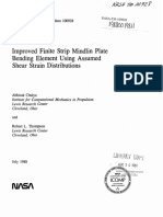 Improved Finite Strip Mindlin Plate Bending Element Using Assumed Shear Strain Istributions