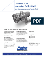 Fristam FCM Next Generation Colloid Mill: Featuring Real-Time Gap Adjustment and Hands-Off CIP