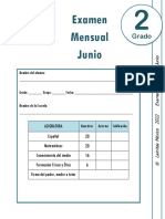 2do Grado - Examen Mensual Junio (2021-2022)