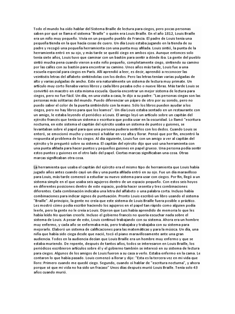 Traduccion Ingles PDF Discapacidad visual Escritura