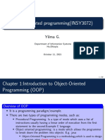 Object Oriented Programming (INSY3072) : Yilma G
