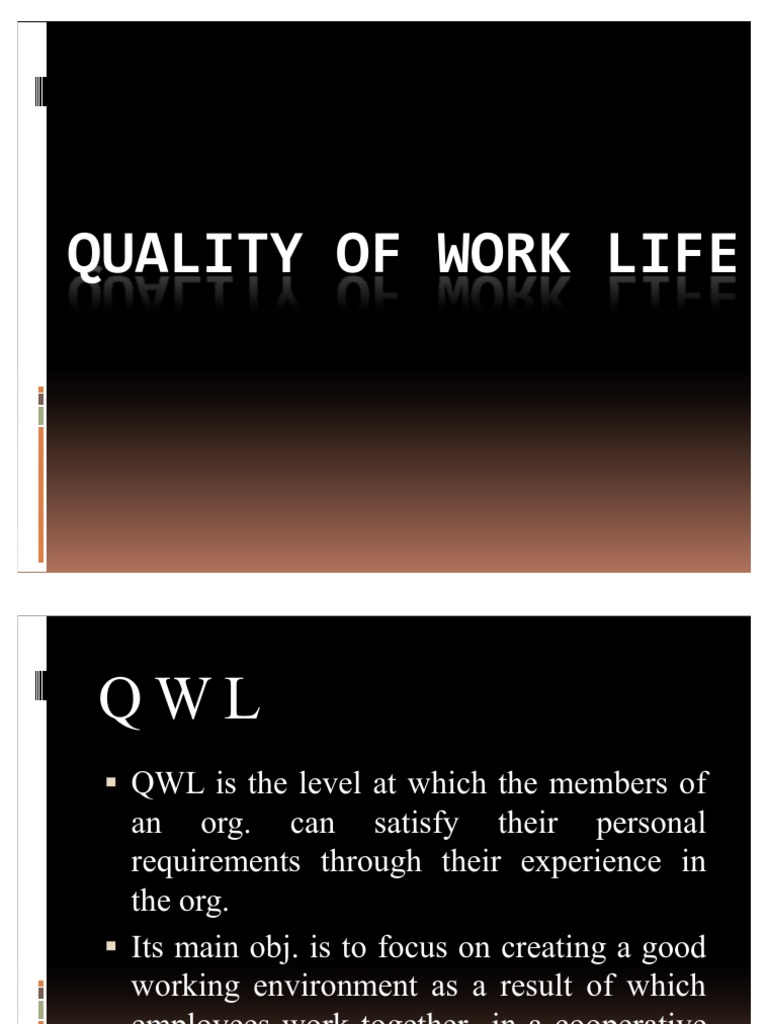 Quality of Work Life | PDF