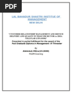 Download Idea Cellular Project Report by Anant Jha SN58159161 doc pdf