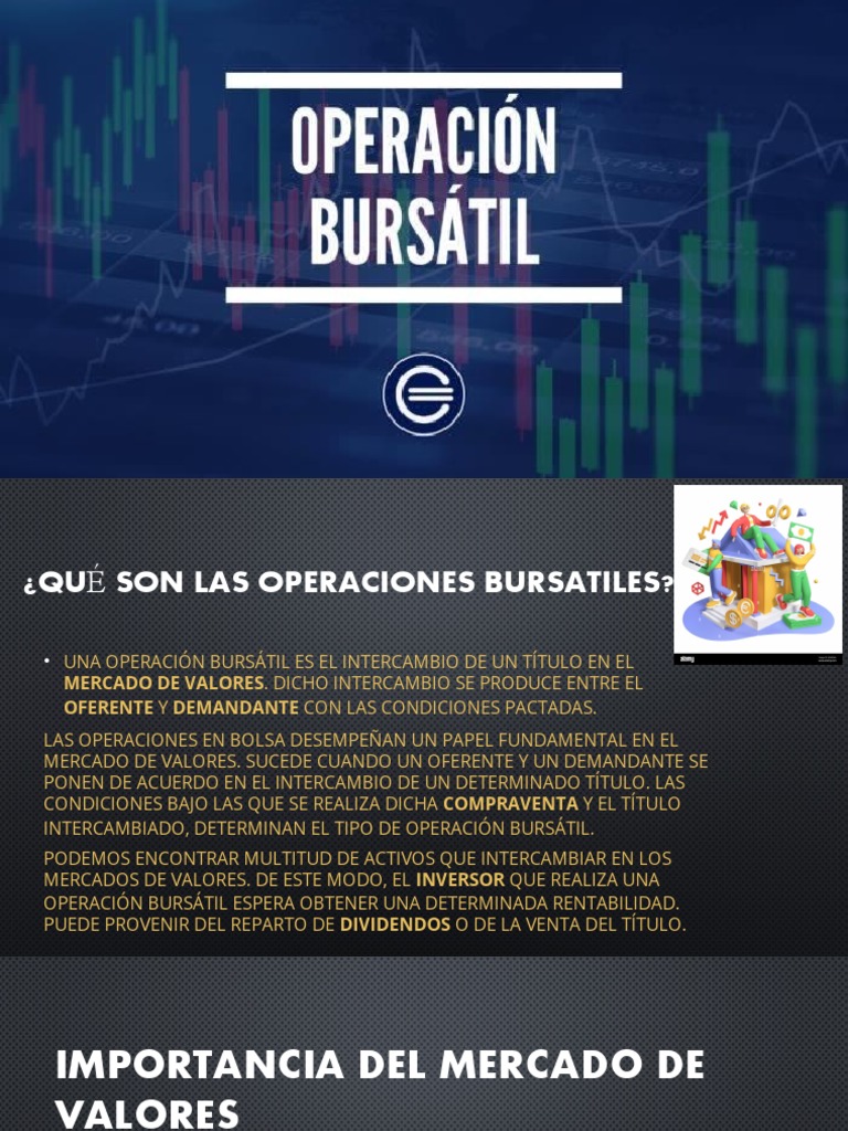 Definición de Operaciones Bursátiles | PDF | Bolsa | Bolsa de Valores