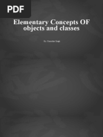 Elementary Concepts OF Objects and Classes