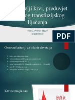 Darivatelji Krvi Preduvjet Sigurnog Transfuzijskog Lije Enja