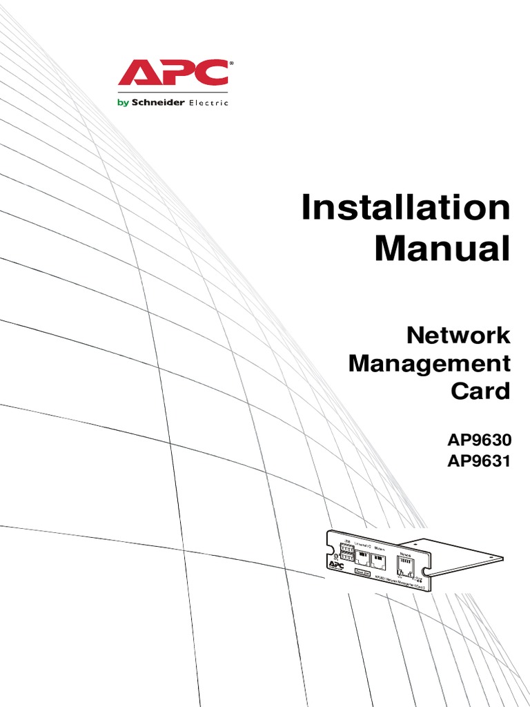 Installation Manual Network Management Card PDF Secure Shell