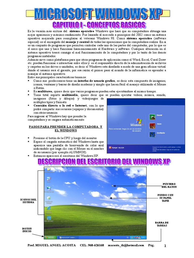 1 Microsoft Windows XP | PDF | Ventana (informática) | Informática