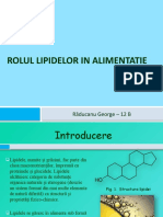 Rolul Lipidelor in Alimentatie