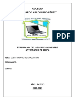 Cuestionario - Examen IIQ