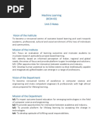 Machine Learning (6CS4-02) Unit-3 Notes