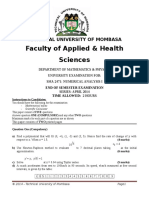 Numerical Analysis I Sma 2471