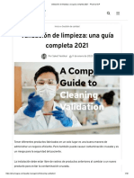 Validación de Limpieza - Una Guía Completa 2021 - Pharma GXP