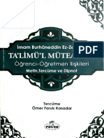 (Ta'Limü'l Müteallim) İmam Zernuci