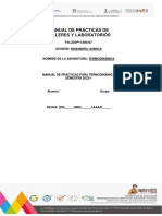 Manual de Prácticas de Laboratorio - Termodinámica - PRESENCIAL 2022-1