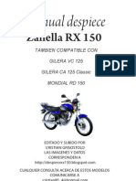 Manual despiece Zanella RX 150