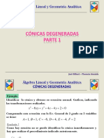 Cónicas degeneradas: Par de rectas a partir de una elipse