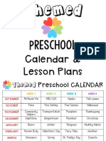 Preschool Weekly Lesson Plans