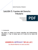 LecciÃ N 5 Fuentes Del Derecho Tributario