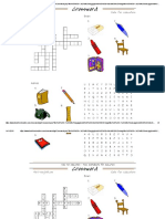 Crossword School Objects