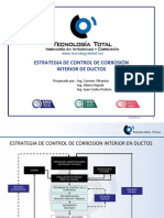 Estrategia de control de corrosión interior en ductos