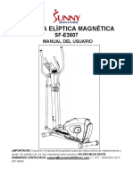 Máquina elíptica magnética SF-E3607 manual del usuario