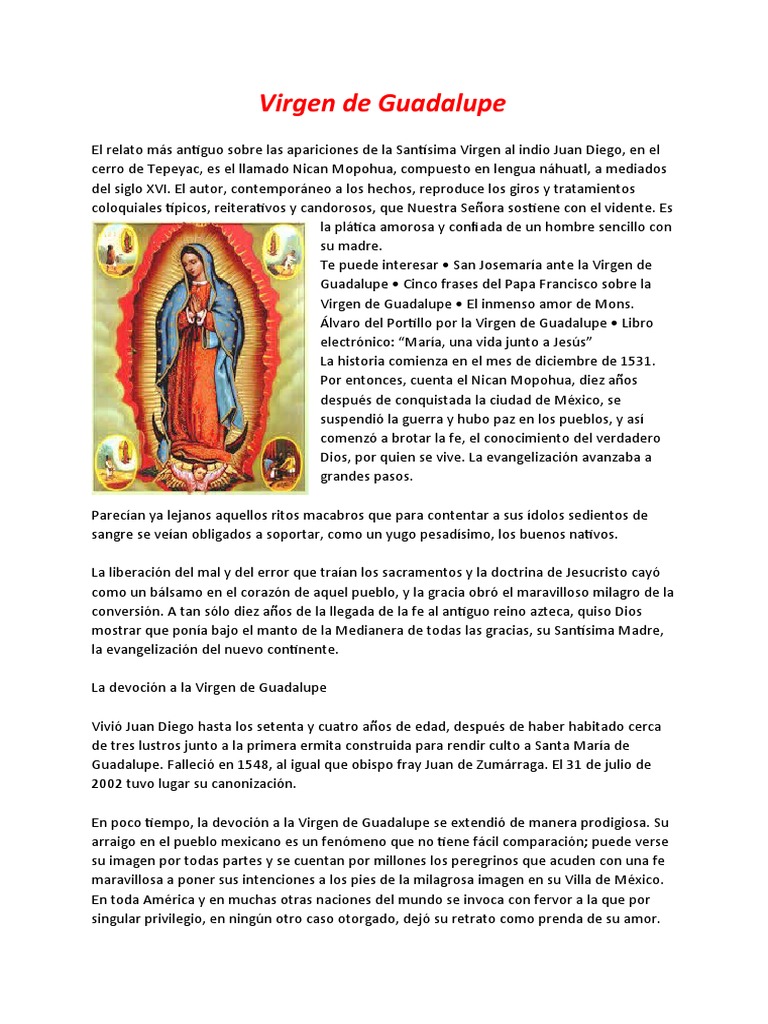 Virgen de Guadalupe PDF