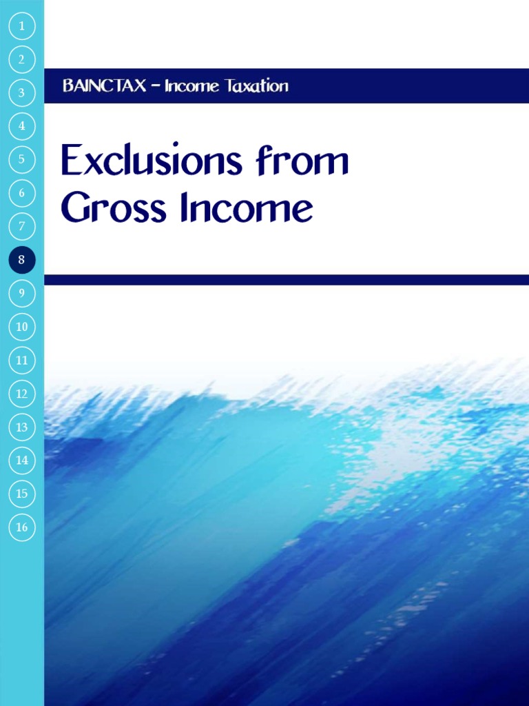 Exempt Income and Tax Regulations Guide | PDF | Taxes | Gross Income