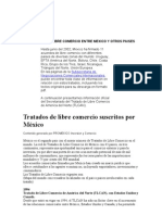 Tratados de Libre Comercio Entre Mexico y Otros Paises