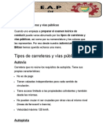 Tipos de Carreteras y Vías Públicas