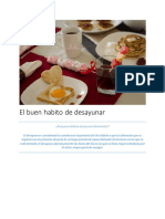 El Buen Habito de Desayunar