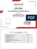 Certificate: Irfan Fauzi