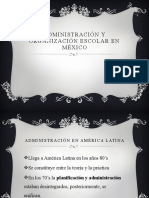 Administración y Organización Escolar en México