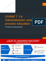 La Administración Como Un Proceso Educativo