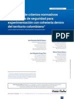 Desarrollo de Criterios Normativos y Protocolos de Seguridad para Experimentación Con Cohetería Dentro Del Territorio Colombiano