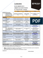 Calendario Actividades Examen Admisión 2019-1 MEP Arequipa