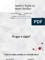 Siglas e Abreviaçoes No Contexto Juridico