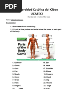 Practice About Parts of The Body