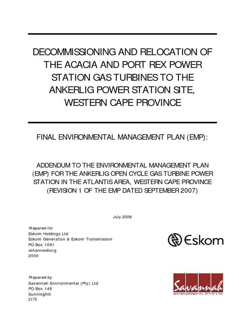 Acacia EIA - Final Construction EMP | PDF | Environmental Impact ...