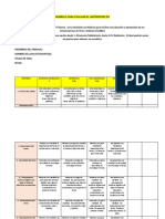 Rubrica para Evaluar El Anteproyecto