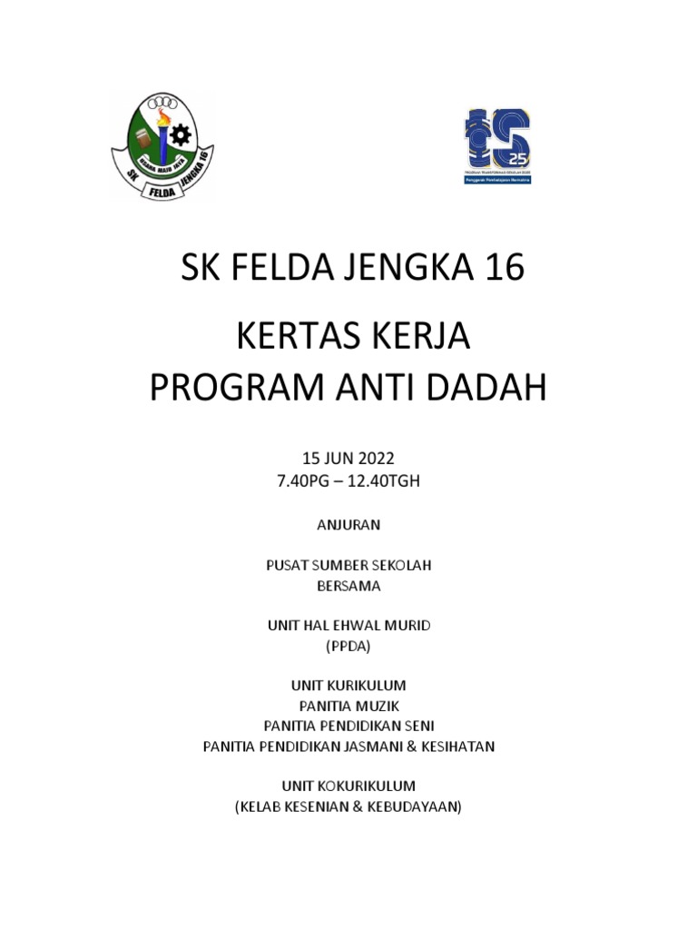 Program Anti Dadah SK Felda Jengka 16 | PDF | Karier & Perkembangan
