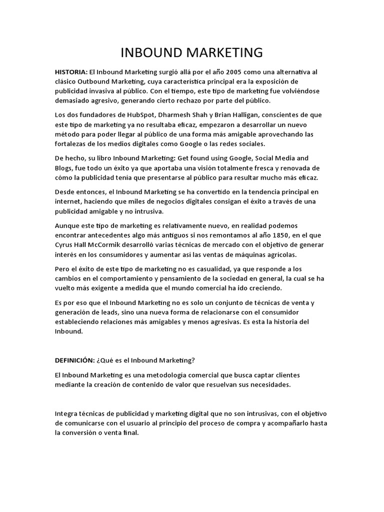 Estrategia de Inbound Marketing Efectiva | PDF | Marketing | Procesos ...