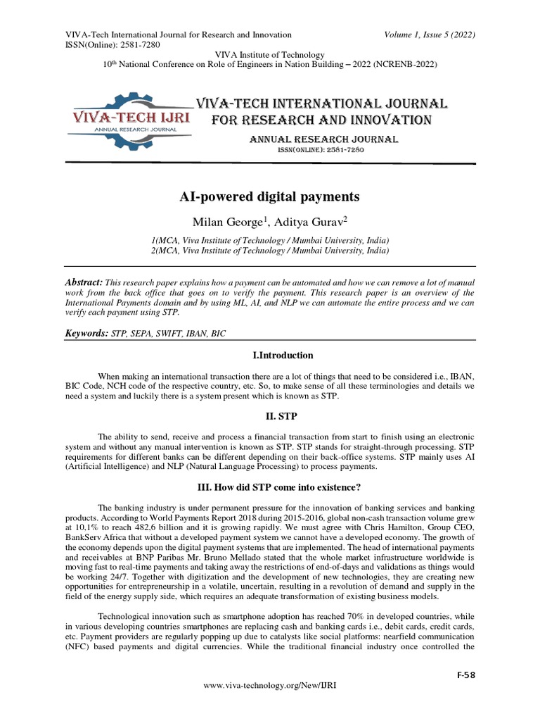 AI in Streamlining Digital Payments | PDF | Payments | Financial Services
